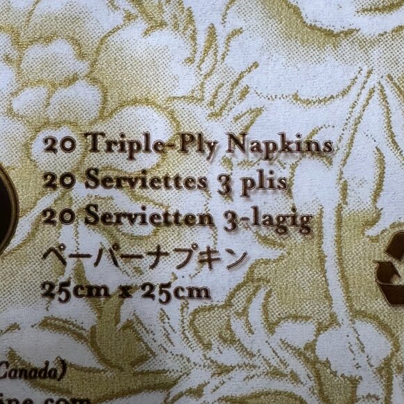 Holiday Cocktail Napkins with Teak Napkin Holder Holiday Gift Set-BNIB - Picture 3 of 5